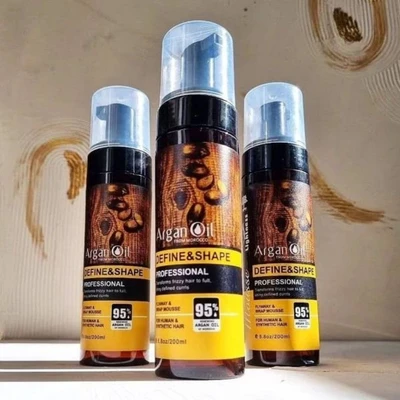 موس مو لایتنس مدل روغن آرگان حجم 200 میلی‌لیتر، حفظ حالت قوی، دارای رایحه